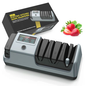 YOORLEAY 5 in 1 Electric Knife Sharpener-3 Rotational Speed Adjustable Electric Knife Sharpeners for Kitchen Knives