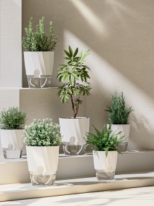 Large Size Self- Watering Plastic Flower Pots Transparent Water Cultivation Vessels for Ivy Easy to Use Garden Tools And Equipment