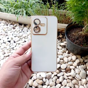 Case Vivo Y22 V2207 Y22s V2206 Softcase Soft Chrome Gold