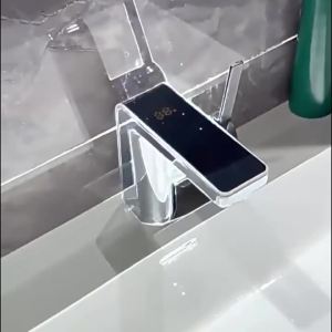 Cold and Hot Water Faucets Digital Display Faucets for Household Washbasins High-End Water Outlet Control Valves