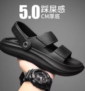Mens Summer Soft Bottom Sandals Outdoor Wear Sporty Beach Shoes Anti-Slip Wear-Resistant Driving Slippers Casual Slip-On
