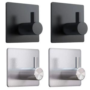 4 pieces of 304 stainless steel wall hooks for home jackets robes bathroom organization accessories