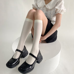 Thin Dopamine Red Knee Socks Socks Velvet Candy Color Knee Length Socks Easiest for Match Slim Looking Calf Socks JK Long Socks