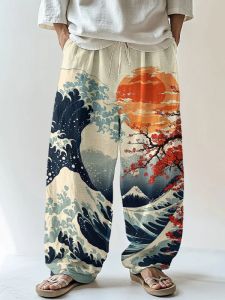 2026 Fashion Cool Japanese Landscape Ink Painting Style 3D Printing Loose Outdoor Hip Hop Street Harajuku Leisure Sports Pants