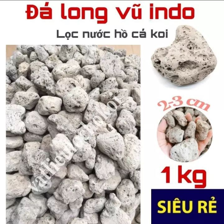 đá lông vũ indo 1kg Nham Thạch trắng ,Đá bọt  size 2-3cm