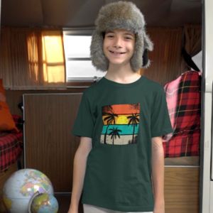 Sunset graphic printed t-shirt premium cotton man women baju tshirt lelaki perempuan