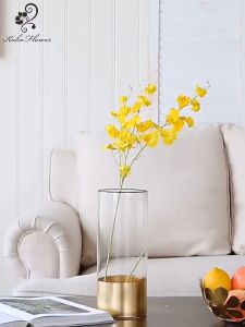 Bunga Anggrek Plastik Dancing Orchid Artificial Flower Wedding Home Decoration Photo Props