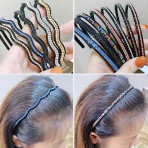 Băng Đô Cài Tóc Kim Cương Đá Pha Lê Chống Trượt Cho Nữ Bộ Sưu Tập Mùa Hè 2024 Phụ Kiện Tóc Cài Kẹp Đa Năng Cho Việc Đi Làm Và Giải Trí
