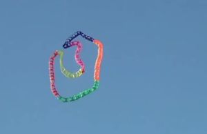 3d kite 96 circles holes pendant kite windsocks soft kites outdoor toys large kites cometas profesionales gigantes weifang kites