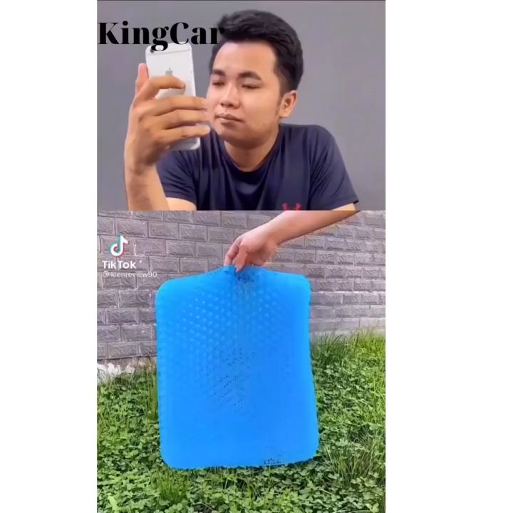 Đệm ghế đàn hồi Gel Silicon 2 lớp 3D lót ghế văn phòng, đệm ghế ô tô silicon 3D 2 lớp thiết kế tổ ong thoáng khí, đàn hồi êm ái, ngồi lâu không mỏi