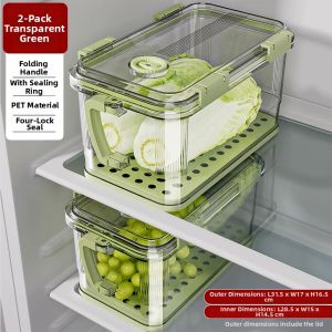 Transparent Sealed Food-Grade Fridge Storage Box