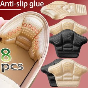 8Pcs 5D Antiwear Heel Pad Sneakers High Heels Rear Anti Fall Insole Self Adhesive Shoe Pads Anti Slip Heel Sticker Soft Foam Cushion