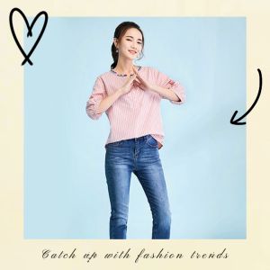 QXshop เสื้อลายทางแขนสามส่วน 🌈 สุดภาพและคอวิตหรือสุภาพ 💕 สามารถใส่ทำงานได้ดีขึ้นมาก่อน 💪 เป๊ะสำหรับ working women