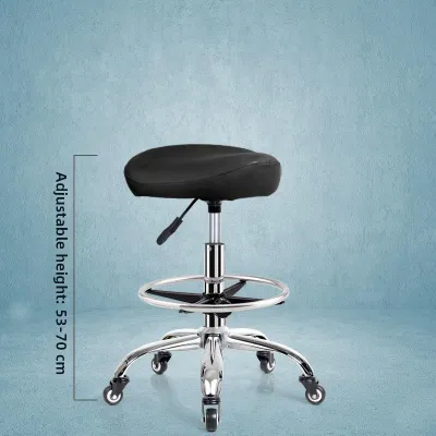 Height Adjustable Swivel Rolling Chair for Kitchen Cooking and Cashier Use