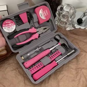 24Pcs/Set Pink Hardware Tool Set with Storage Case for Women Gifts Repair Home Tool Set