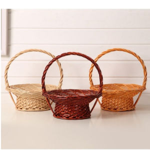 Cầm Tay Liễu Len Giỏ Hoa Phong Cách Mục Vụ Giỏ Trái Cây Đám Cưới Đạo Cụ Chụp Ảnh Trẻ Em Giỏ Nhỏ Khách Sạn Lễ Kỷ Niệm Vật Trang Trí