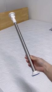 ราวผ้าม่าน ราวอเนกประสงค์ สแตนเลส ติดตั้งเองได้ และการถอดเก็บง่าย ขนาด 50-80cm 70-120cm 90-160cm 110-200cm 130-240cm 160-300cm