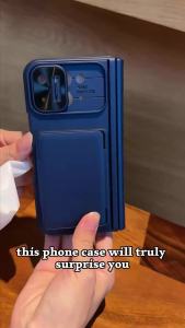 Ốp Điện Thoại Google Pixel 10 Pro Fold - Màu Đen Tích Hợp Bảo Vệ Màn Hình Khe Đựng Thẻ Chống RFID Chân Đế Bảo Vệ Camera
