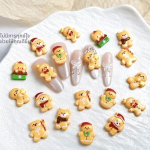 ชุดตกแต่งเล็บเรซิ่น 3 มิติ ลายขนมคริสต์มาสสุดน่ารัก 30 ชิ้น รูปการ์ตูน ขนมปังขิง กวางเรนเดียร์ แมว คุกกี้ สำหรับตกแต่งเล็บ DIY