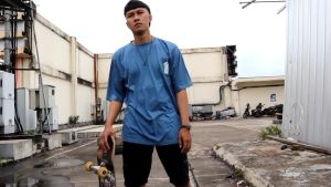 NINERISK - Baju Kaos Overize Steelblue Kaos pria Dewasa Motif Simple Kasual Cotton Combed