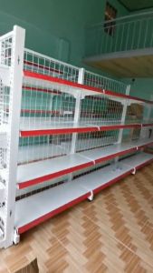 Kệ siêu thị lưng lưới Vinatech cao cấp - Dài 90cm x Cao 150cm x 4 tầng