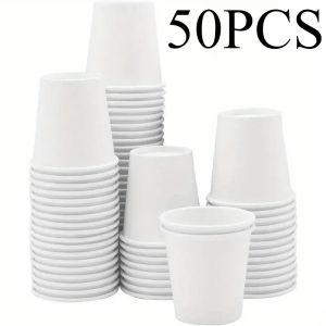 50/100PCS Disposable Small Paper Cups Thickened Durable Disposable Mini Paper Cups Coffee Candy Supermarket Tasting Party