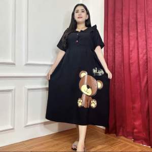 quella fashion store daster bear ld 115 bahan rayon premium