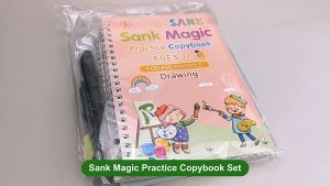 Magic Book Sank Magicbook 4PCS Buku Belajar Menulis Anak Huruf Angka Edukasi TK SD Paud
