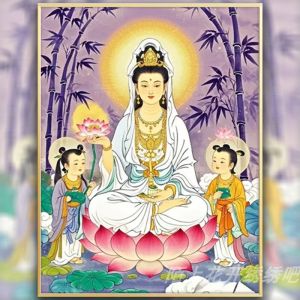 Modern Simple Style Cross Stitch Kit Sitting Lotus Avalokiteshvara Diamond Painting Handmade Embroidery for Living Room