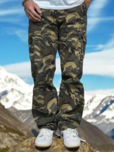 Celana Cargo Camo Loreng Panjang Pria Reguler Fit & PDL Outdoor