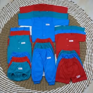Paket hemat 18 pcs seri baru / warna tua polos / paket baju bayi newborn 0-4 bulan