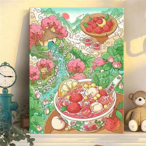 KAYOU | ﻿ Acrylic Paint By Numbers Fresh Summer Painting By Numbers on Canvas Coloring By Number for Adults Paint Digital Art