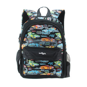 Australia smiggle childrens schoolbag boys black flame racing modeling backpack 14 inch kids name bags Comes with letter card