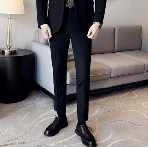 New Chinese Style Mens Stand Collar Casual Suit Jacket No Collar Western Style Fashionable Brand Handsome Leisure Improved Zhongshan Suit