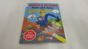 Trucks & Diggers Paint With Water Activity Book For Kids