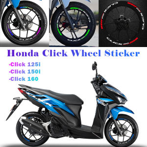 สำหรับ Honda Click 160 125i 150i V3ล้อรถจักรยานยนต์ V2สติกเกอร์แต่งล้อมอเตอร์ไซค์1ชุดสำหรับดุมล้อ2ล้อสติกเกอร์สะท้อนแสงกันน้ำอุปกรณ์มอเตอร์ไซค์สติกเกอร์ประดับล้อ