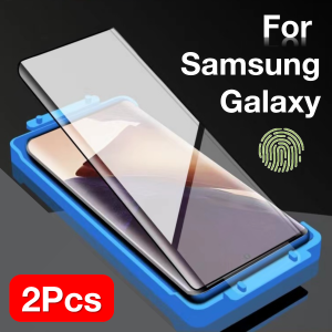 2Pcs For Samsung Galaxy S25 S23 S24 Ultra S22 S21 S20 S10 S9 S8 Note 20 10 9 8 Plus Screen Protector With Install Kit Not Glass