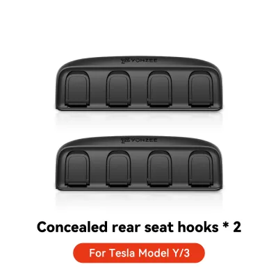 YZ for Tesla Model Y 3 Highland Juniper 2021-25 Folding hidden hooks for back seat ABS material Automotive Interior Accessories
