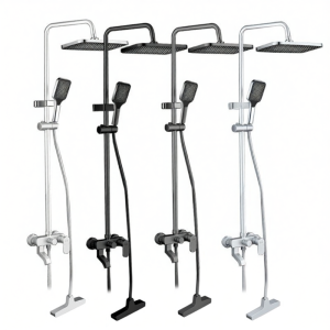 GUANGMANZHI | Black Gold Space Aluminum Surface/Hidden Installation High-Pressure Shower Set