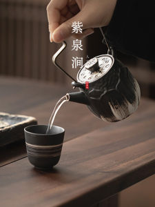 Small Size Single Teapot Ancient Imitation Thick Ceramics Tea Pot by Purple Spring Gap New Chinese Style Handmade Tea Brewing Device