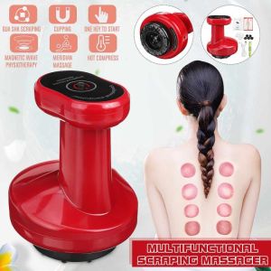 Electric Cupping Massager Vacuum Suction Guasha Device 2 Gears Lymph Meridian Massage Dredge Fat Burning Body Slimming Negative Pressure Physiotherapy 刮痧按摩器