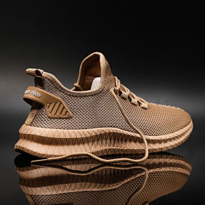 Mens Non-Slip Casual Sneakers Breathable Outdoor Jogging Training Hiking Sports Running Outdoor Women Weave Knit Lace Up Shoes