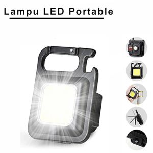 (GRATIS ONGKIR) Senter LED Mini Portable Gantungan Kunci Keychain Magnetic COB 500 super terang Lumens Lampu Senter LED viral di tiktok cas batre tahan lama tahan air anti air bisa cod termurah