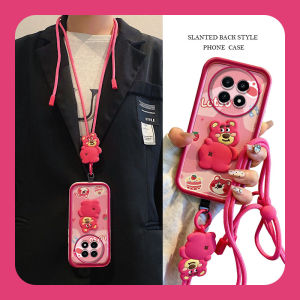 Phone Case Realme 13+ Realme 13 Pro + Realme13+ Realme13Pro Realme 13 Plus 5G Cute Colour 3D Dolls Cartoon Soft Casing with Portable Lanyard Lens Protection Shockproof Silicone Back Cover 2025