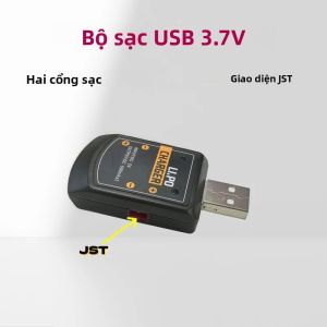Bộ Sạc USB 3.7V Pin Lithium Đầu Nối JST Bộ Sạc Máy Bay Không Người Lái Một Đến Hai Cho Đồ Chơi Điều Khiển Từ Xa