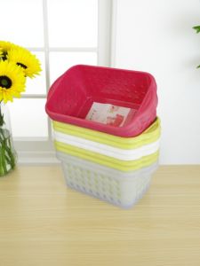 Thickened Rectangular Plastic Storage Basket Drawer Style Kitchen Bathroom Storage Basket Desktop Organizer Utility Basket