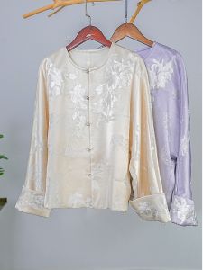 Froth Chinese Style Embroidered Jacket And Skirt Set Autumn Winter New Arrival Versatile High End Atmosphere YJT round Neck Long Sleeve