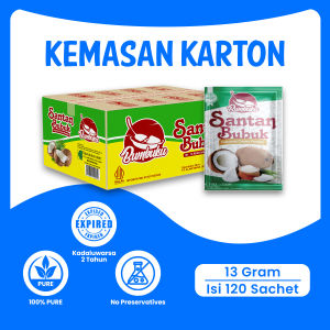 BUMBUKU SANTAN BUBUK 13gr / BUMBU DAPUR 120 SACHET - 1 KARTON / DUS