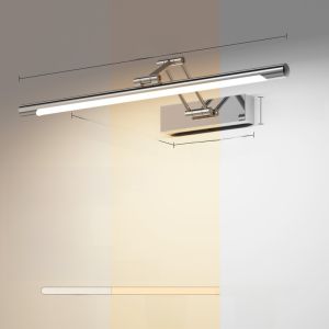 Foldable LED Bathroom Mirror Light LED Bathroom Cabinet Washstand No Punching Retractable Special for Cabinet Top Installation