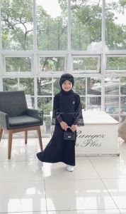 Koyu Hijab HAWA Abaya Set Anak 2-15 Tahun/ Gamis anak 2-15 tahun